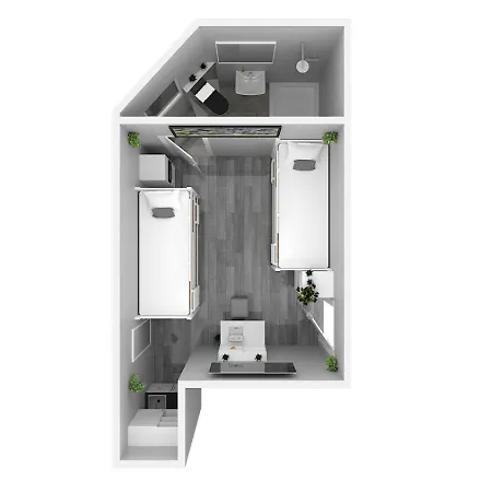ホテル Zentrum - Komplettes Zimmer, Hochbett, Android Tv & Eigenem Bad - Perfekt Fuer Familien & Gruppen ウルム