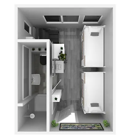 Szálloda Zentrum - Komplettes Zimmer, Hochbett, Android Tv & Eigenem Bad - Perfekt Fuer Familien & Gruppen